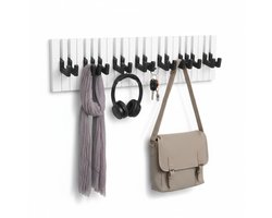 Unyqoos® Stijlvolle wandkapstok met 16 haken in piano design voor muziekliefhebbers