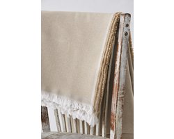 Unyqoos ® Veelzijdige Woondecoratie: Luxe Plaid en Sofaovertrek in Beige, 180 x 285 cm