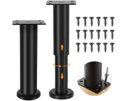 Unyqoos® Verstelbare metalen meubelpoten voor diverse meubels en doe-het-zelf projecten
