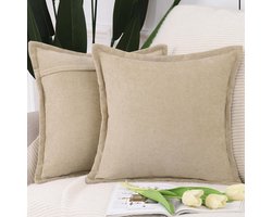 Unyqoos® Zachte chenille kussenhoezen met franjes voor een stijlvolle woonkamer
