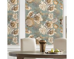 Unyqoos® Zelfklevend vinyl behang met gouden bloemenmotief voor diverse kamers