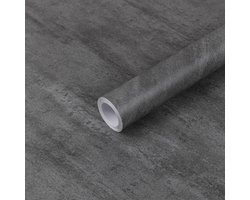 Unyqoos® Zelfklevende grijze betonlook folie voor meubels en keuken 40x300 cm