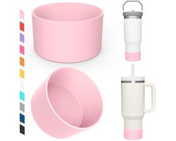 Upgrade naar een 2-delige set, beschermende siliconen hoes voor de onderkant van de beker, geschikt voor Stanley Quencher Adventure 40 oz, 30 oz, IceFlow 20 oz en 30 oz bekers, accessoire voor de onderkant van waterflessen, geschikt voor Stanley-mokk