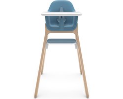 UPPAbaby Ciro Caleb - Kinderstoel - Blauw - Hout - Verstelbare Voetensteun - Afneembaar Eetblad