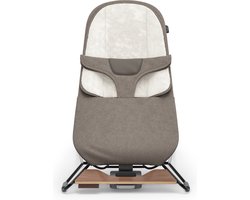 UPPAbaby - Mira Wells - Wipstoel - Bouncer -Taupe - Zwart frame met houten voet - Baby en Peuter - 2-in-1 Schommelstoel - Relax