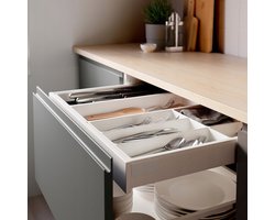 UPPDATERA Dienblad-organizer Wit 20x50 cm