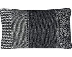Uptown wool cushion black rectangle