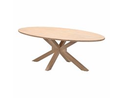 Urania tafel ovaal - 220x115 cm - acaciahout met white wash