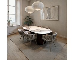 Urban Chique Eettafel Keramisch Marmer
