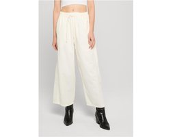 Urban Classics - Barrel Cropped Cotton Wijde broek - M - Gebroken wit