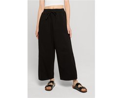 Urban Classics - Barrel Cropped Cotton Wijde broek - M - Zwart
