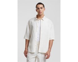 Urban Classics - Boxy Cotton Linen Overhemd - XL - Beige