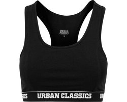 Urban Classics Logo Bra Dames Bustier - zwart - XL