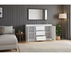 Urban Grafiet Commode Set – Moderne Greeploze Ladekast 120 cm & 80 cm – Duurzame Opbergkast voor Woonkamer, Slaapkamer, Hal en Kinderkamer – Stille Laden, Minimalistisch Design – Medahomestore