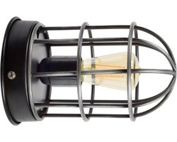 Urban Interiors Barn Wandlamp Zwart - Metalen kooi - Ø12
