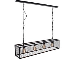 Urban Interiors Frame Gaas Hanglamp 4 lichts Zwart - Metalen frame - 120x25x145