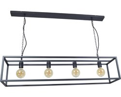 Urban Interiors Frame Hanglamp 4 lichts Zwart - Metalen frame - 120x25
