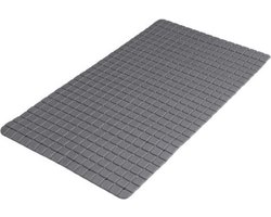 Urban Living Badkamer/douche anti slip mat - rubber - voor op de vloer - antraciet - 39 x 69 cm
