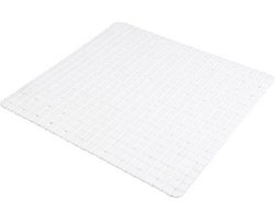 Urban Living Badkamer/douche anti slip mat - rubber - voor op de vloer - parel wit - 55 x 55 cm