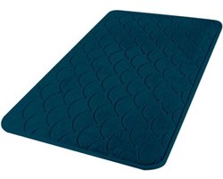 Urban Living Badkamerkleedje/badmat tapijt - memory foam - donkerblauw - 50 x 80 cm - anti slip