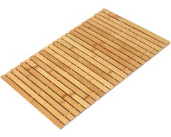 Urban Living Badmat - bamboe - antislip - douchemat - 60 x 40 cm - saunamat - hout