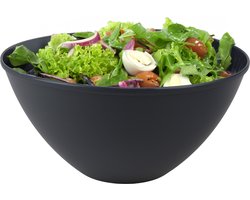 Urban Living Beslagkom/mengkom/salade schaal - 5 liter - kunststof - donkerblauw - D27 x H13 cm