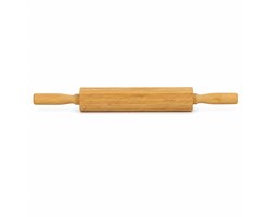 Urban Living Deegroller voor in de keuken - bamboe hout - lichtbruin - 45 cm - Keukengerei - beslag maken - koken en bakken
