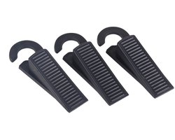 Urban Living Deurwig set van 3x - kunststof - anti-slip - 13 x 4 cm - deurstopper