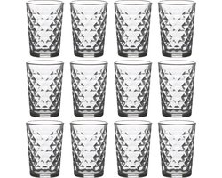 Urban Living Drinkglazen Athene Crystal - 12x stuks - glas - 200 ml - H10 cm - waterglazen - Sapglazen