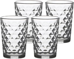 Urban Living Drinkglazen Athene Crystal - 4x stuks - glas - 200 ml - H10 cm - waterglazen - Sapglazen