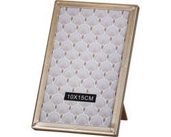 Urban Living Fotolijstje voor een foto van 10 x 15 cm - metaal - goud - moderne rand - staand