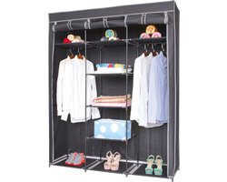 Urban Living Garderobekast Groot - 150 x 45 x 172 cm - 7 Etages - Zwart