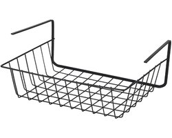 Urban Living Hangmand voor kast - metaal - zwart - 29 x 21 x 11 cm - kastmandje