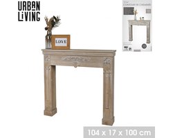 Urban Living - Industriële Metalen Console Tafel met Houten Blad - Wandtafel / Haltafel