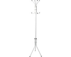 Urban Living Kapstok - Wit - Metaal - 8 ophanghaken - 48 x 170 cm - Staand model