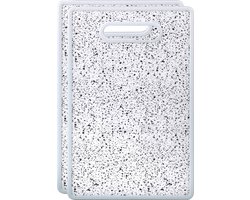 Urban Living keuken Snijplank - 2x - marmer look - wit - kunststof - 30 x 20 cm