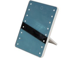 Urban Living - Make Up Spiegel - met LED verlichting - Inclusief Batterijen - 17x22cm - Wit
