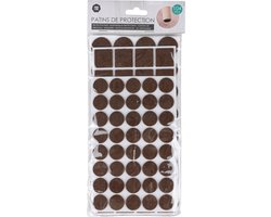 Urban Living Meubel/vloerbeschermers - 104-delig - bruin - zelfklevend - meubelviltjes