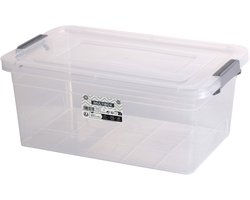 Urban Living Opberg box - 15 liter - 42 x 28 x 42cm - met deksel en clips - waterdicht - tuin/schuur/kast