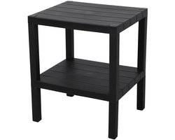 Urban Living Opbergrek 2-laags - zwart - kunststof - 39 x 33 x 45 cm - schuur/zolder rekje