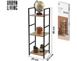 Urban Living Smalle etagère kast 3 planken - Opbergkast open - Boekenkast met 3 lagen