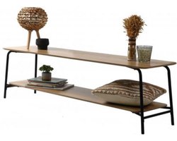 Urban Living - TV-meubel met 2 niveau's - Dressoir - Metaal/Hout - 150x40x43,5cm - Zwart