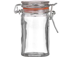 Urban Living Voorraadpotje/kruidenpotje - mini - 70 ml - glas - met beugelsluiting
