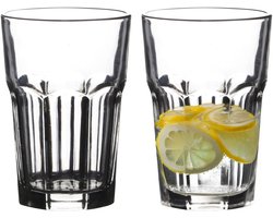 Urban Living Waterglazen/drinkglazen Vegas - tumbler - 2x - transparant - 500 ml