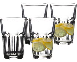 Urban Living Waterglazen/drinkglazen Vegas tumbler - 4x - transparant - 500 ml