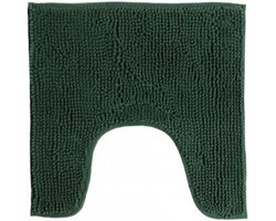 Urban Living WC/Toilet Badkamerkleedje/badmat tapijt - voor op de vloer - donkergroen - 49 x 49 cm