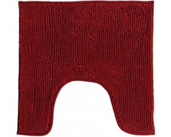 Urban Living WC/Toilet Badkamerkleedje/badmat tapijt - voor op de vloer - donkerrood - 49 x 49 cm