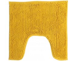 Urban Living WC/Toilet Badkamerkleedje/badmat tapijt - voor op de vloer - okergeel - 49 x 49 cm
