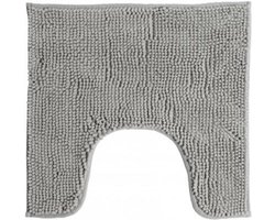 Urban Living WC/Toilet Badkamerkleedje/badmat tapijt - voor op de vloer - steengrijs - 49 x 49 cm