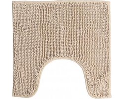 Urban Living WC/Toilet Badkamerkleedje/badmat - voor op de vloer - beige - 49 x 49 cm